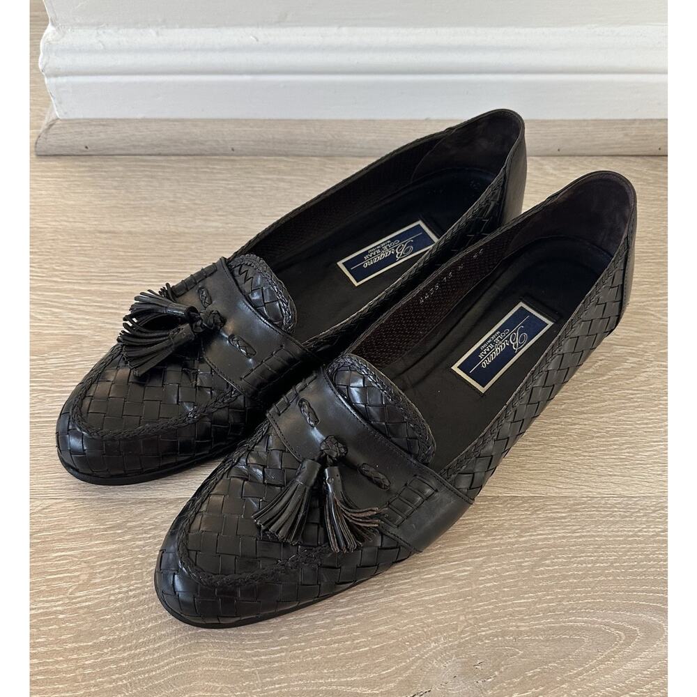 Bragano Cole HAAN Woven Tassel Loafers Leather Handcrafted Italy